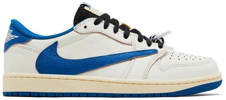 Air Jordan 1 Retro Low OG SP x Fragment Design x Travis Scott 'Sail Military Blue'