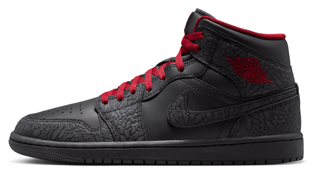 Jordan Air Jordan 1 Mid SE Black Black Tough Red