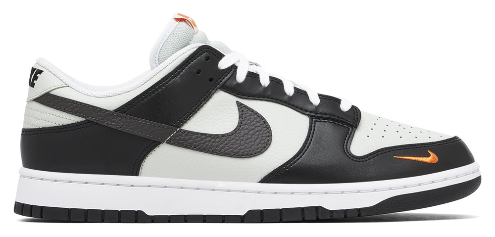 Nike Dunk Low Mini Swoosh Black Grey Orange