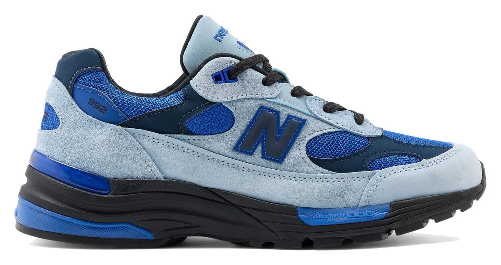 New Balance Made in USA 992 Arctic Grey Black Blue Gemstone
